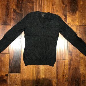 Henri Bendel Women's V-Neck Sweater Gray Cashmere